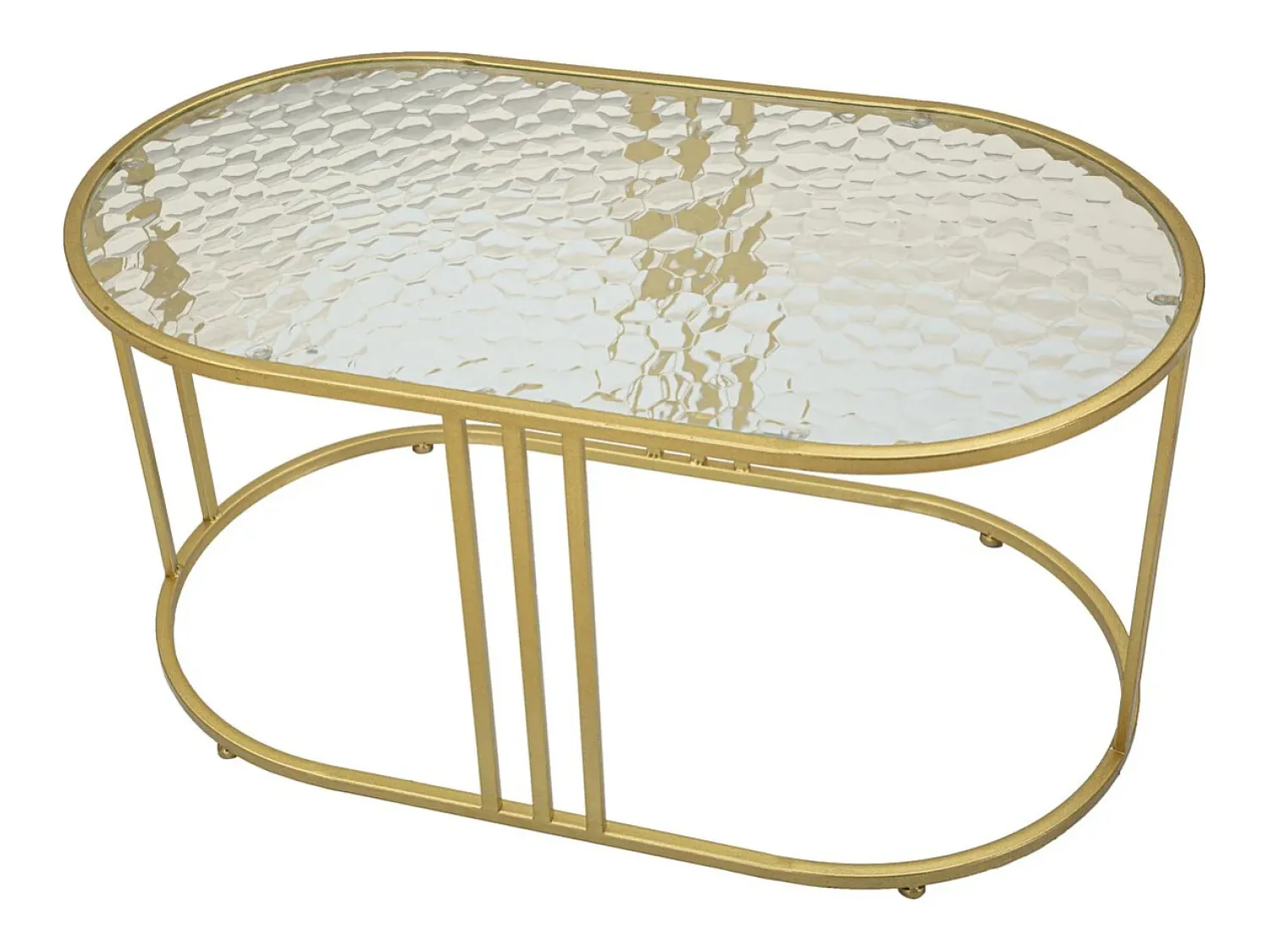 Mesa De Centro* Mesa de Centro VKH797, Ouro, 90x50x45 cm, Kendra Home Dourado
