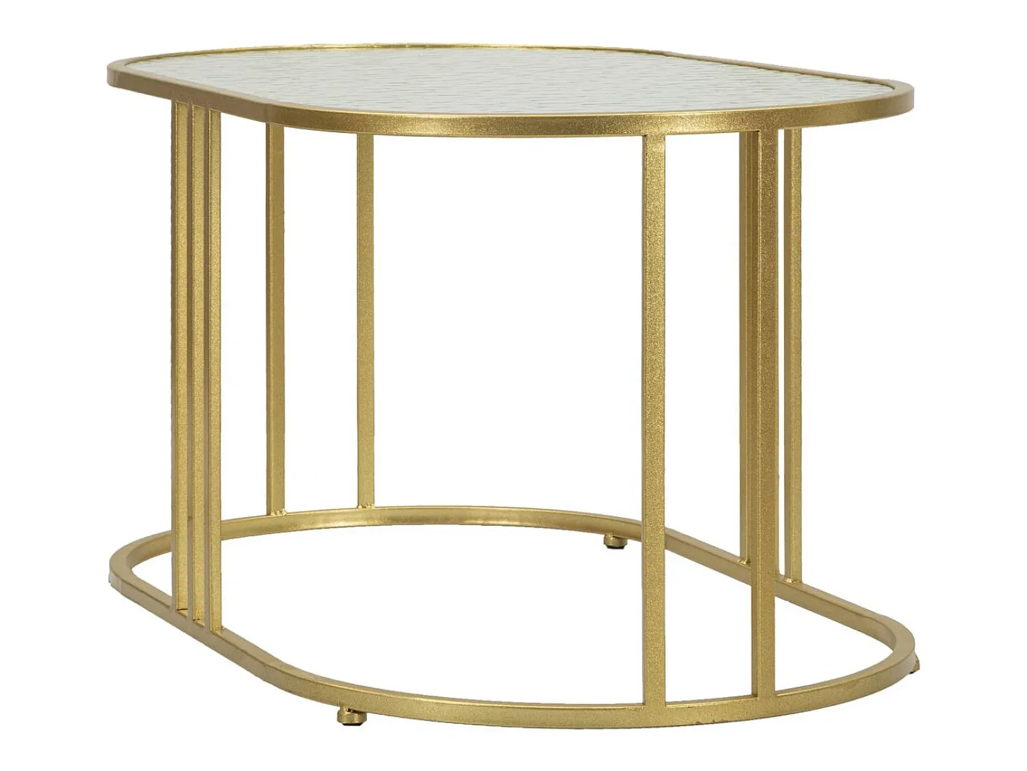 Mesa De Centro* Mesa de Centro VKH797, Ouro, 90x50x45 cm, Kendra Home Dourado