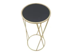 Mesa de Centro VKH601, Ouro, 35x35x75 cm, Kendra Home Dourado