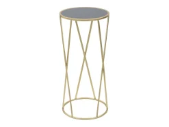 Mesa de Centro VKH601, Ouro, 35x35x75 cm, Kendra Home Dourado