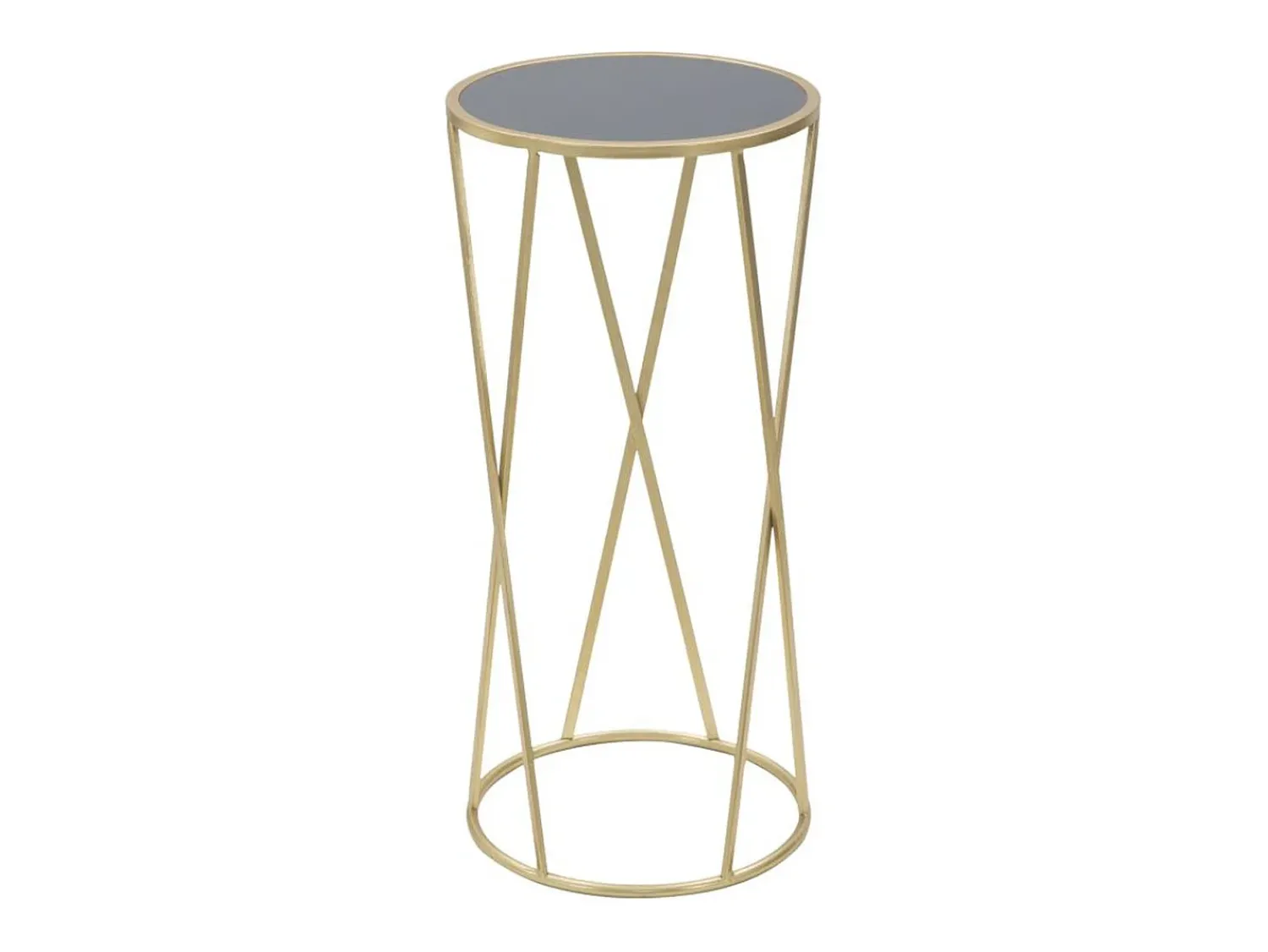 Mesa de Centro VKH601, Ouro, 35x35x75 cm, Kendra Home Dourado