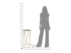 Mesa de Centro VKH601, Ouro, 35x35x75 cm, Kendra Home Dourado