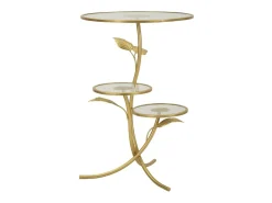 Mesa de Centro VKH802, Ouro, 54x54x69,5 cm, Kendra Home^ Mesa De Apoio