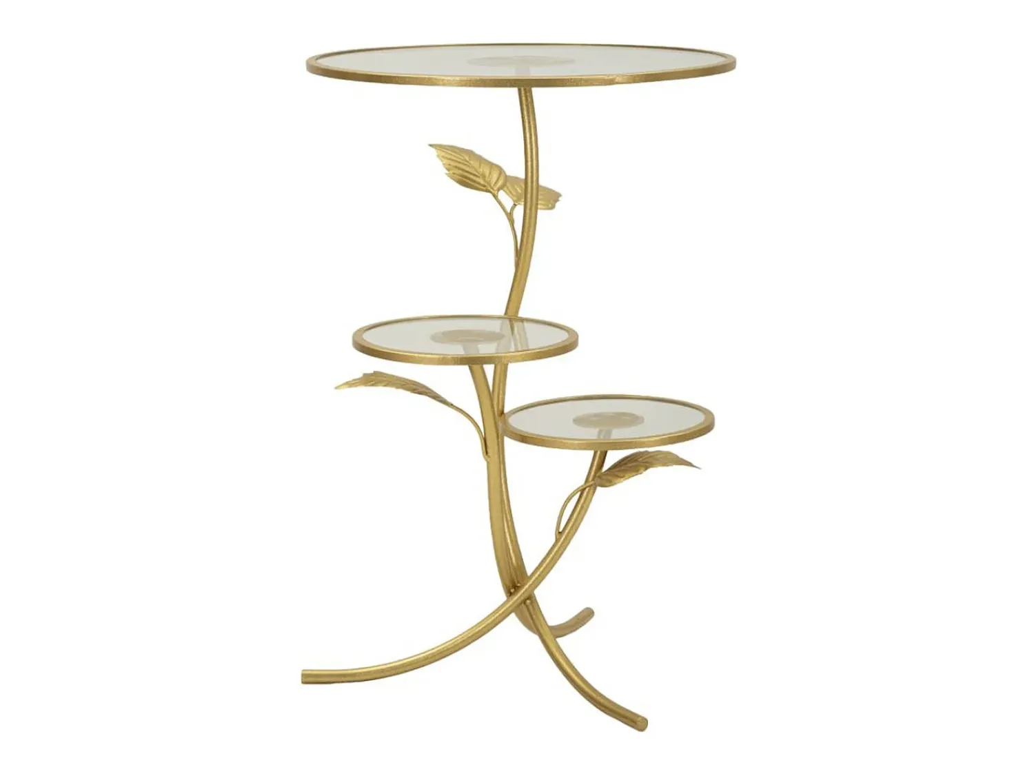 Mesa de Centro VKH802, Ouro, 54x54x69,5 cm, Kendra Home^ Mesa De Apoio