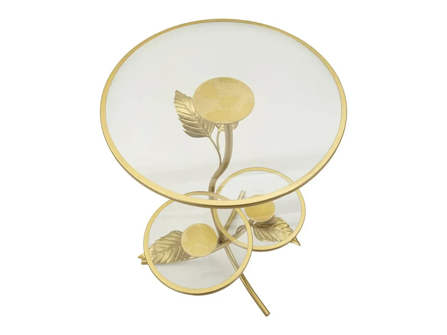 Mesa de Centro VKH802, Ouro, 54x54x69,5 cm, Kendra Home^ Mesa De Apoio