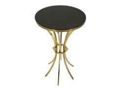 Mesa De Apoio| Mesa de Centro VKH879, Ouro, 50x50x92 cm, Kendra Home Dourado