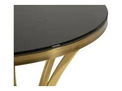 Mesa De Apoio| Mesa de Centro VKH879, Ouro, 50x50x92 cm, Kendra Home Dourado