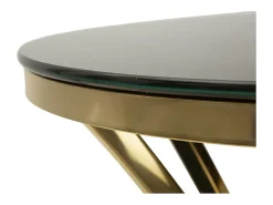 Mesa De Apoio| Mesa de Centro VKH879, Ouro, 50x50x92 cm, Kendra Home Dourado