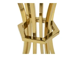 Mesa De Apoio| Mesa de Centro VKH879, Ouro, 50x50x92 cm, Kendra Home Dourado