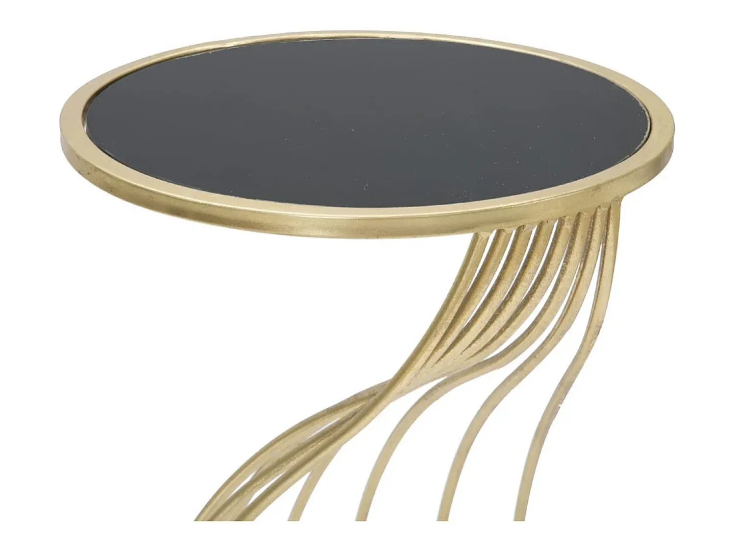 Discount Mesa de Centro VKH548, Ouro, 35x35x60 cm, Kendra Home Preto