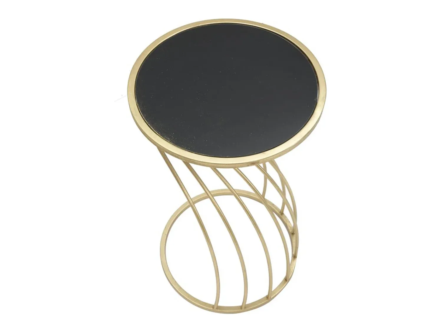 Discount Mesa de Centro VKH548, Ouro, 35x35x60 cm, Kendra Home Preto