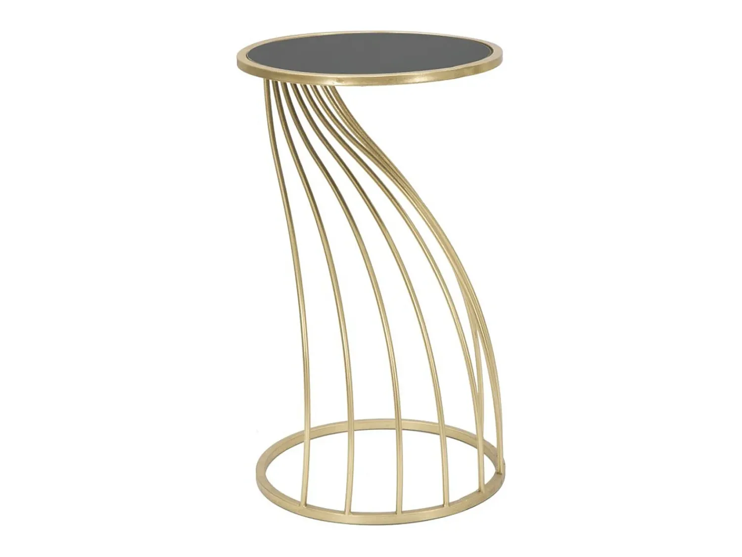 Discount Mesa de Centro VKH548, Ouro, 35x35x60 cm, Kendra Home Preto