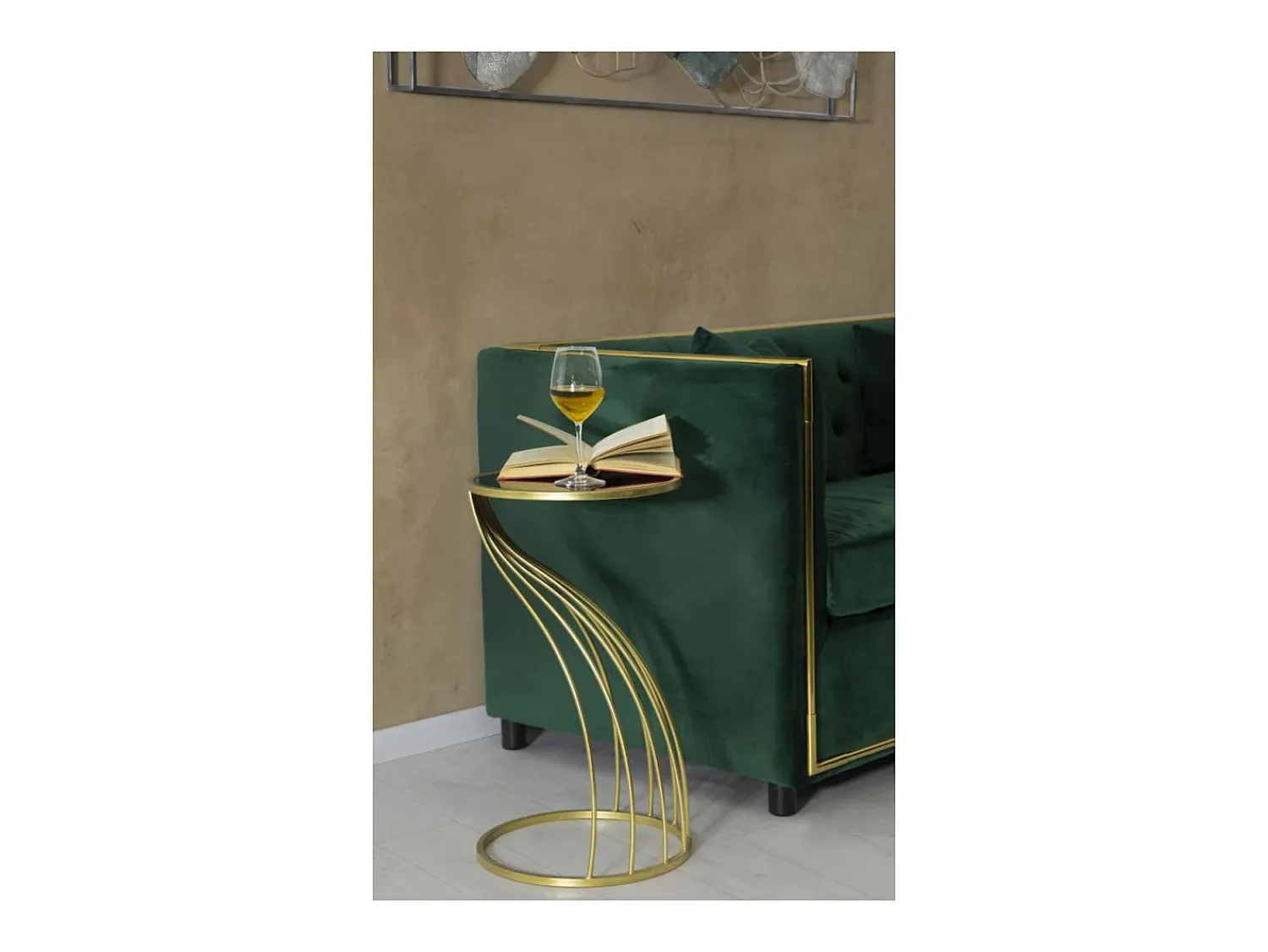 Discount Mesa de Centro VKH548, Ouro, 35x35x60 cm, Kendra Home Preto