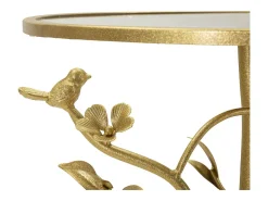 Mesa de Centro VKH804, Ouro, 38x38x60 cm, Kendra Home^ Mesa De Apoio