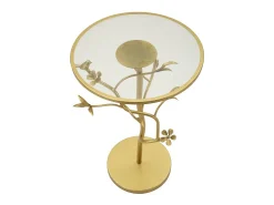 Mesa de Centro VKH804, Ouro, 38x38x60 cm, Kendra Home^ Mesa De Apoio