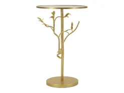 Mesa de Centro VKH804, Ouro, 38x38x60 cm, Kendra Home^ Mesa De Apoio