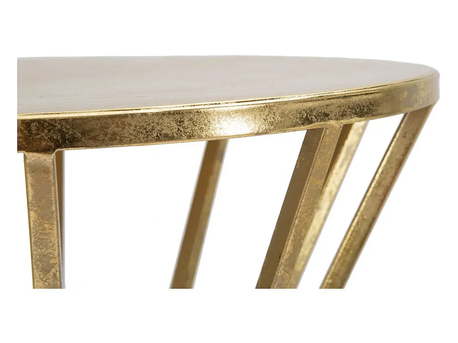 Mesa De Apoio| Mesa de Centro VKH519, Ouro, 38x38x80 cm, Kendra Home Dourado