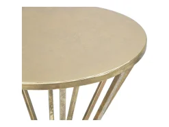 Mesa De Apoio| Mesa de Centro VKH519, Ouro, 38x38x80 cm, Kendra Home Dourado