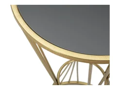 Mesa De Apoio* Mesa de Centro VKH590, Ouro, 40x40x80 cm, Kendra Home Dourado