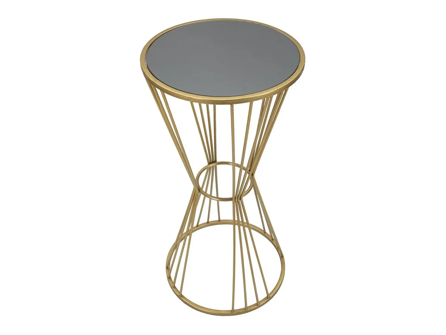 Mesa De Apoio* Mesa de Centro VKH590, Ouro, 40x40x80 cm, Kendra Home Dourado