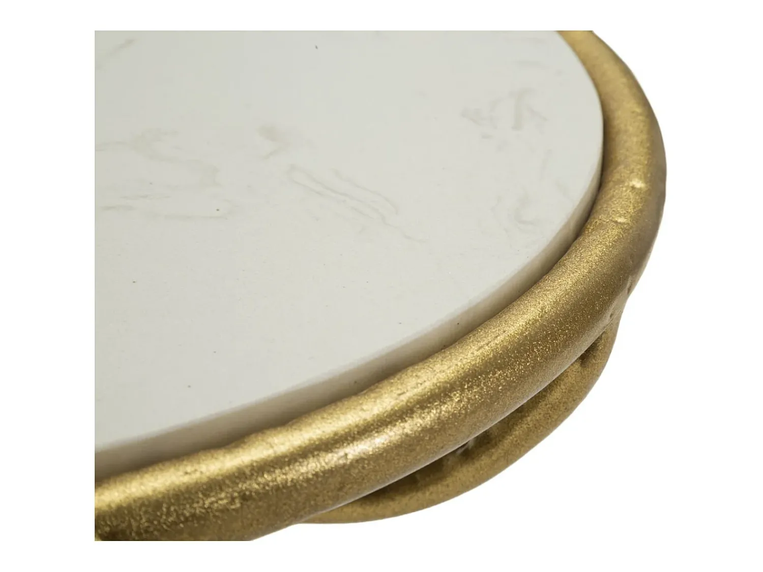 Mesa De Apoio| Mesa de Centro VKH801, Ouro, 38x38x60 cm, Kendra Home Dourado