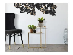 Mesa de Centro VKH570, Ouro, 50x40x60,5 cm, Kendra Home^ Mesa De Apoio