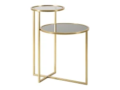 Mesa de Centro VKH570, Ouro, 50x40x60,5 cm, Kendra Home^ Mesa De Apoio