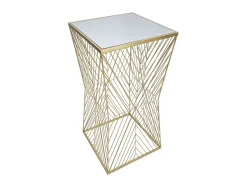 Mesa de Centro VKH594, Ouro, 50x50x100 cm, Kendra Home^ Mesa De Apoio