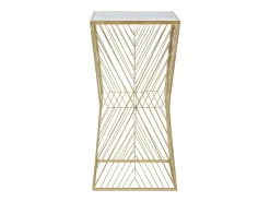 Mesa de Centro VKH594, Ouro, 50x50x100 cm, Kendra Home^ Mesa De Apoio