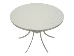 Hot Mesa de Centro VKH806, Prata, 100x100x76,5 cm, Kendra Home Prateado