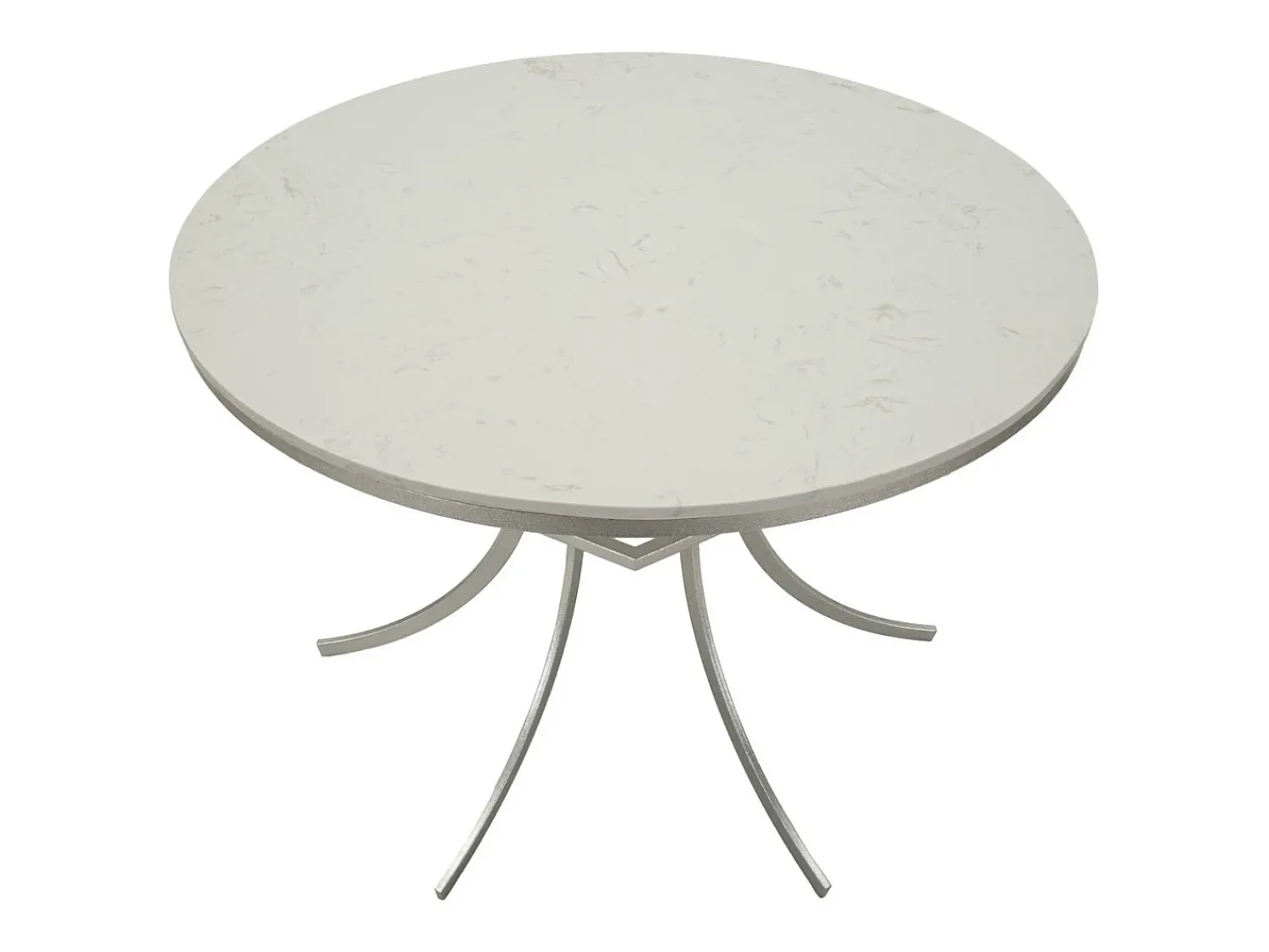 Hot Mesa de Centro VKH806, Prata, 100x100x76,5 cm, Kendra Home Prateado