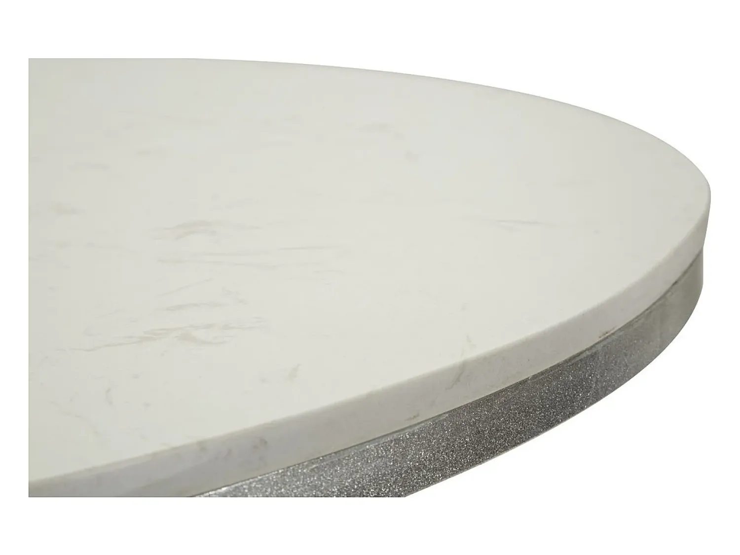 Hot Mesa de Centro VKH806, Prata, 100x100x76,5 cm, Kendra Home Prateado