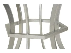 Hot Mesa de Centro VKH806, Prata, 100x100x76,5 cm, Kendra Home Prateado