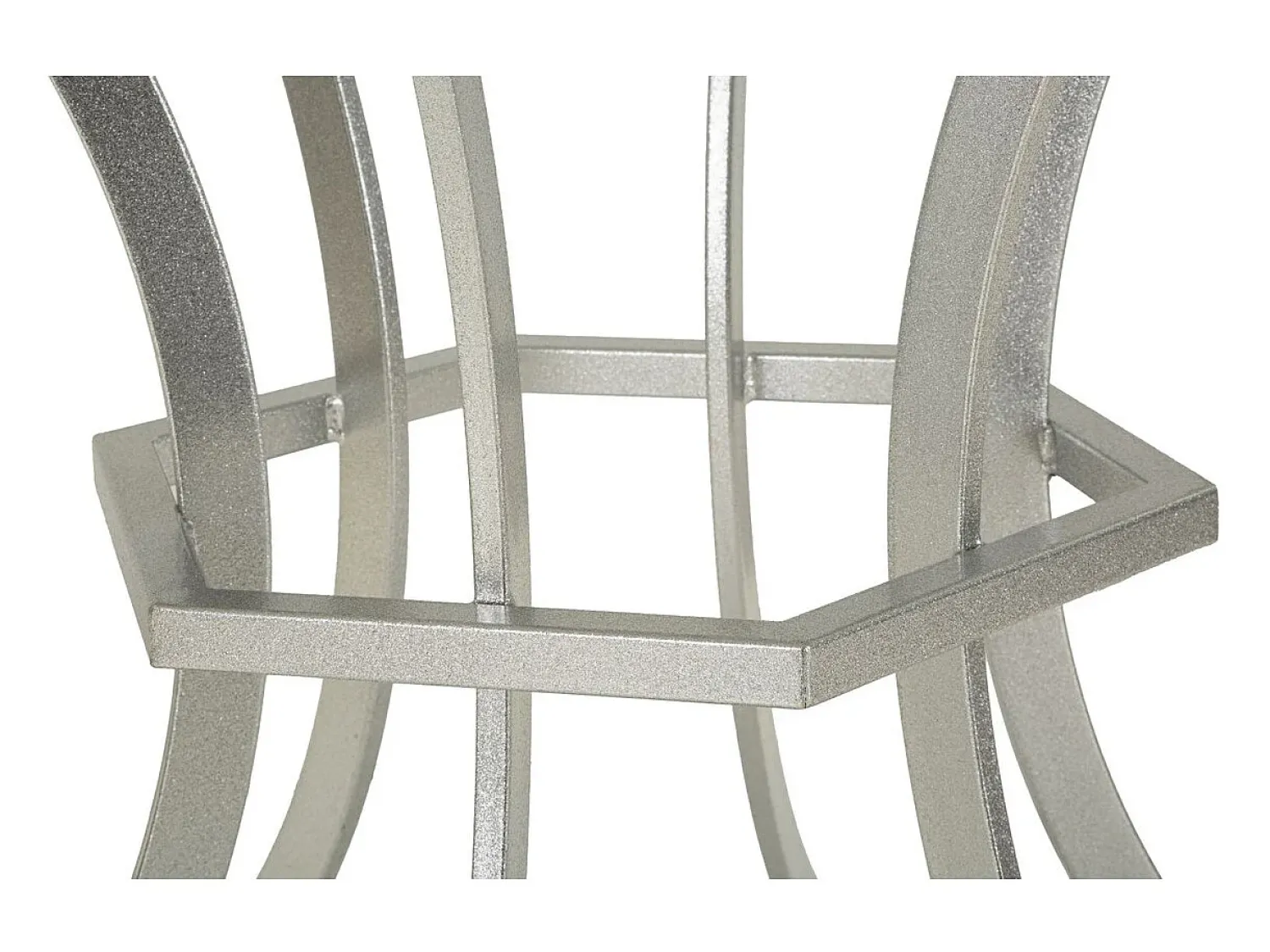 Hot Mesa de Centro VKH806, Prata, 100x100x76,5 cm, Kendra Home Prateado