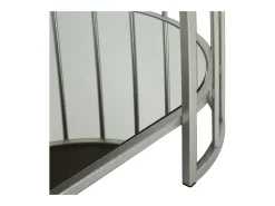 Mesa De Centro* Mesa de Centro VKH793, Prata, 90x50x45 cm, Kendra Home Prateado