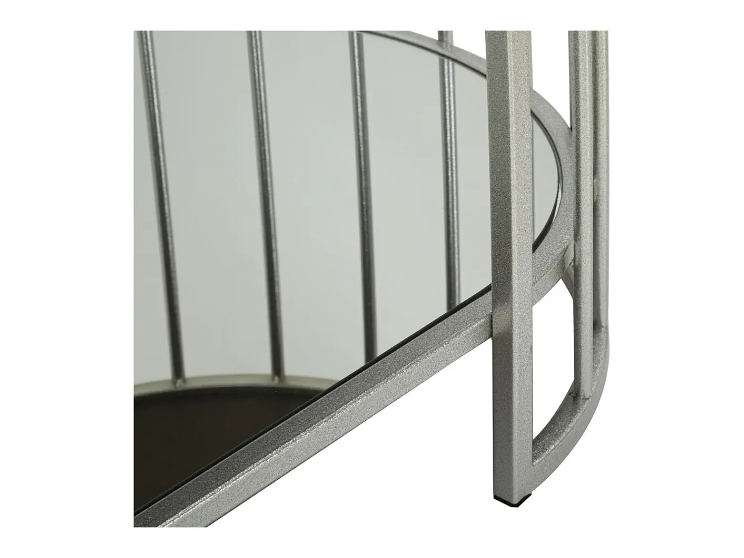 Mesa De Centro* Mesa de Centro VKH793, Prata, 90x50x45 cm, Kendra Home Prateado