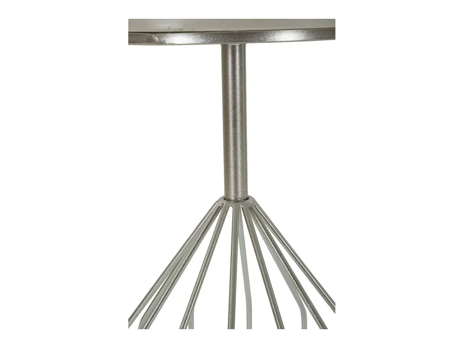 Mesa de Centro VKH532, Prata, 37,5x37,5x58 cm, Kendra Home^ Mesa De Apoio