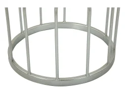 Mesa de Centro VKH532, Prata, 37,5x37,5x58 cm, Kendra Home^ Mesa De Apoio
