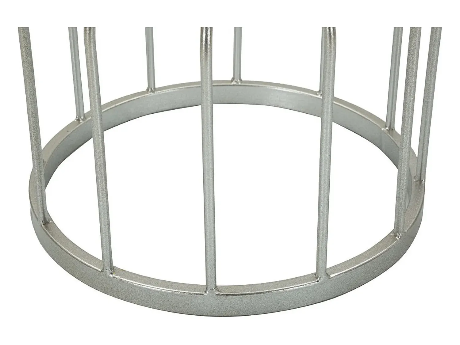 Mesa de Centro VKH532, Prata, 37,5x37,5x58 cm, Kendra Home^ Mesa De Apoio