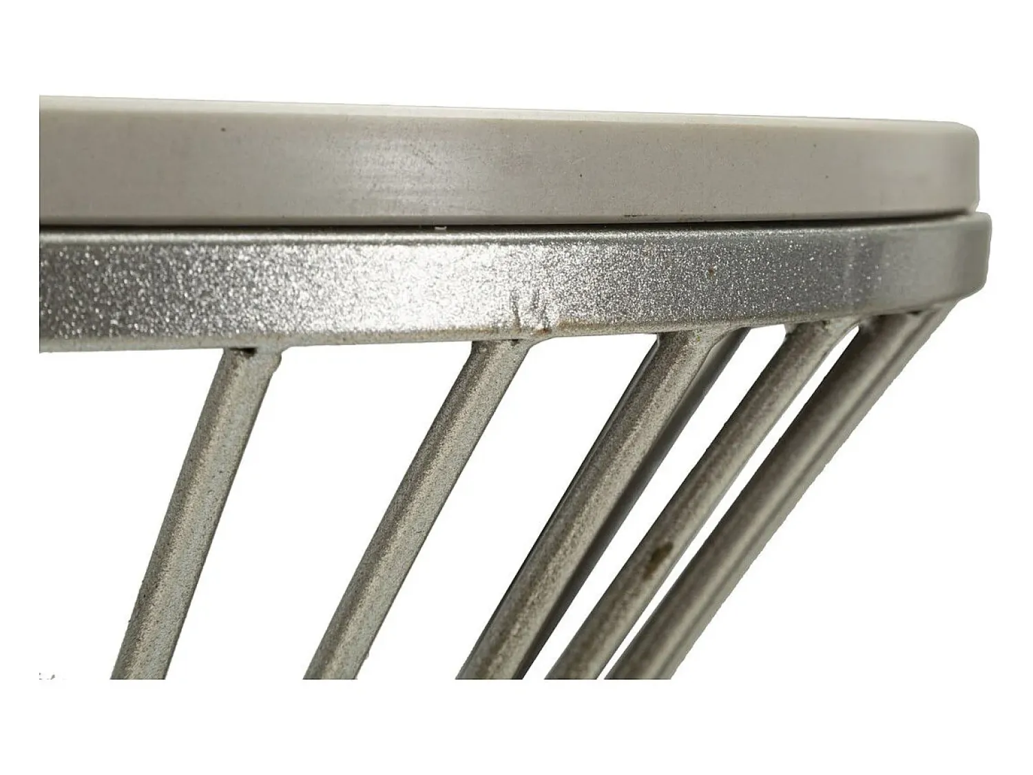 Mesa de Centro VKH581, Prata, 50x50x100 cm, Kendra Home^ Mesa De Apoio