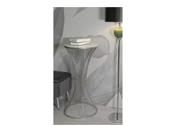 Mesa de Centro VKH581, Prata, 50x50x100 cm, Kendra Home^ Mesa De Apoio
