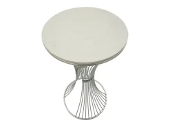 Mesa de Centro VKH581, Prata, 50x50x100 cm, Kendra Home^ Mesa De Apoio