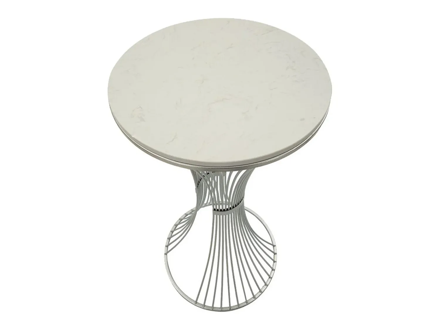 Mesa de Centro VKH581, Prata, 50x50x100 cm, Kendra Home^ Mesa De Apoio