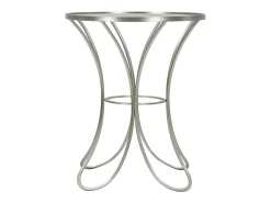 Mesa De Apoio| Mesa de Centro VKH564, Prata, 56x56x68 cm, Kendra Home Prateado