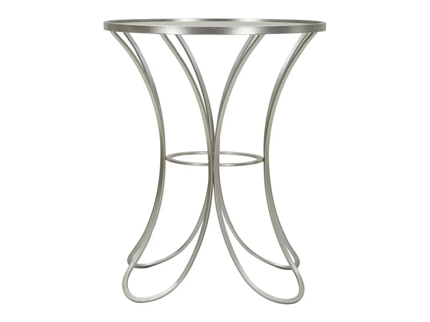 Mesa De Apoio| Mesa de Centro VKH564, Prata, 56x56x68 cm, Kendra Home Prateado