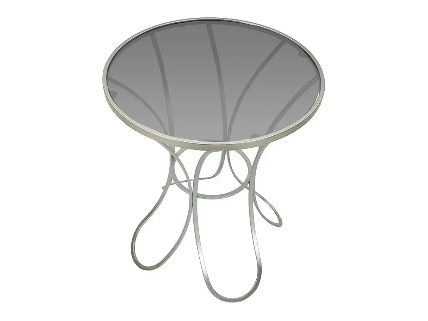 Mesa De Apoio| Mesa de Centro VKH564, Prata, 56x56x68 cm, Kendra Home Prateado
