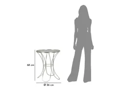 Mesa De Apoio| Mesa de Centro VKH564, Prata, 56x56x68 cm, Kendra Home Prateado