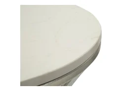 Mesa De Apoio* Mesa de Centro VKH582, Prata, 40x40x79 cm, Kendra Home Prateado