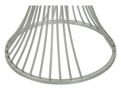 Mesa De Apoio* Mesa de Centro VKH582, Prata, 40x40x79 cm, Kendra Home Prateado