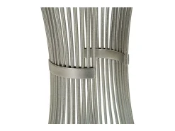 Mesa De Apoio* Mesa de Centro VKH582, Prata, 40x40x79 cm, Kendra Home Prateado
